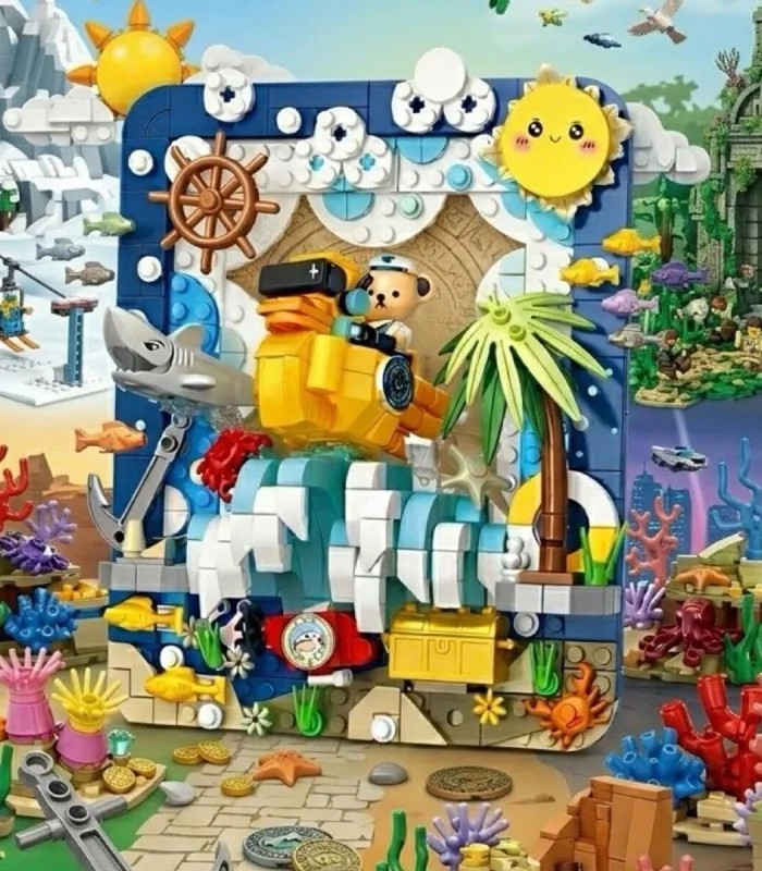 P881503 PANLOS TEDDY AYI RESİM 417 PARÇA BLOCK OYUNCAK