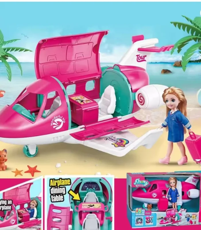 Pasifik Pembe Aksesuarlı Uçak 9045-11