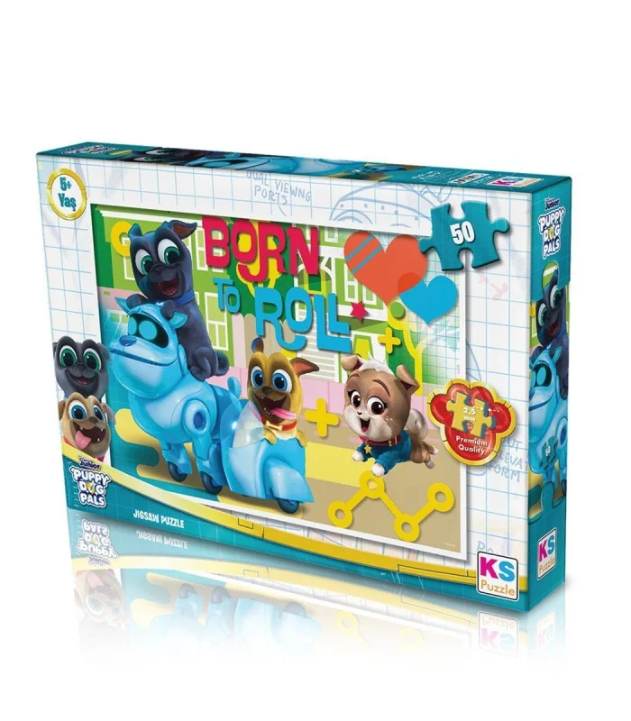 PDP709 Puppy Dog Pals 50 Parça Çocuk Puzzle -KS Puzzle