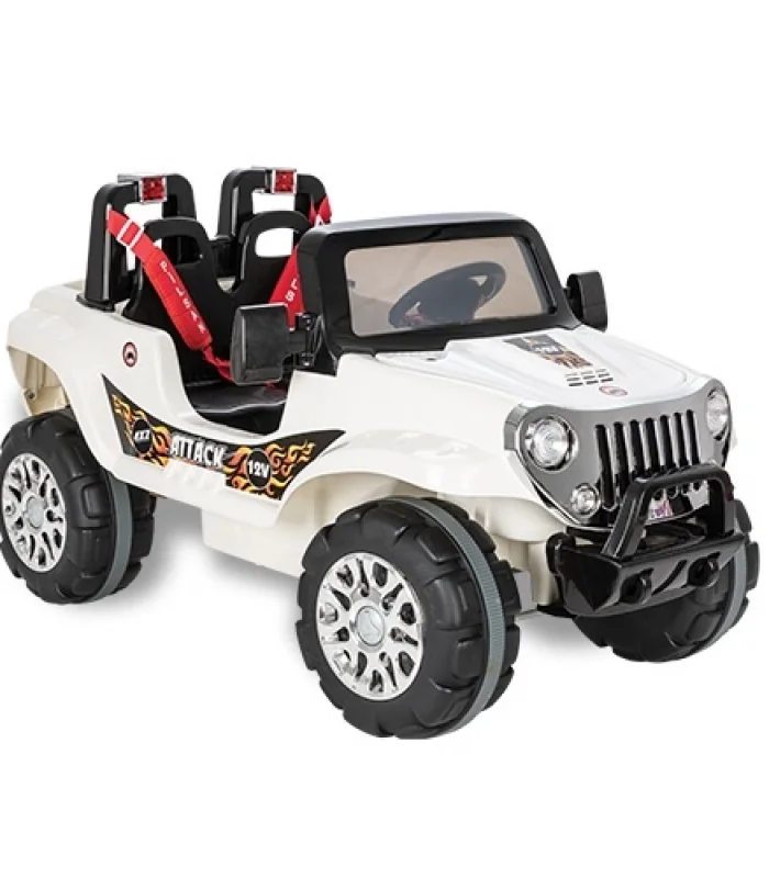 Pilsan Attack Çift Kişilik Uzaktan Kumandalı Akülü Araba 12 Volt 05-272 Beyaz