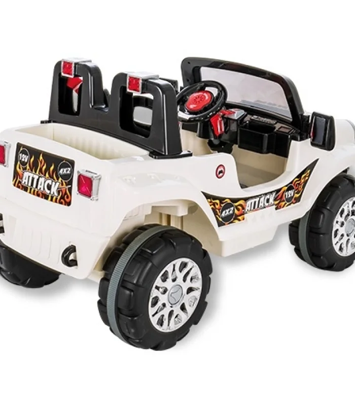 Pilsan Attack Çift Kişilik Uzaktan Kumandalı Akülü Araba 12 Volt 05-272 Beyaz