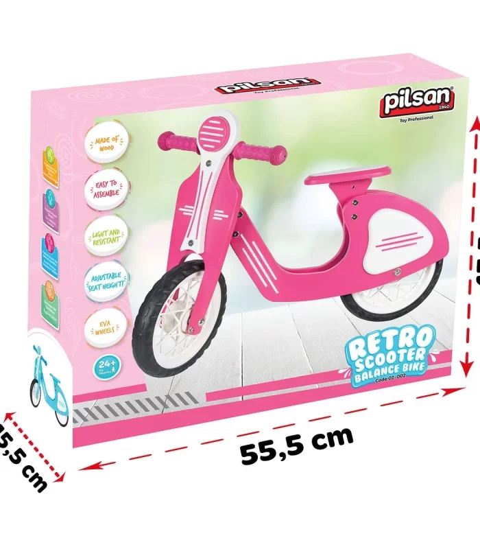 Pilsan Retro Scooter Bisiklet Pembe
