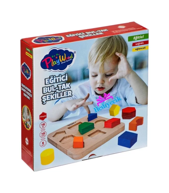 Playwood Ahşap Eğitici Bul Tak Şekiller-389