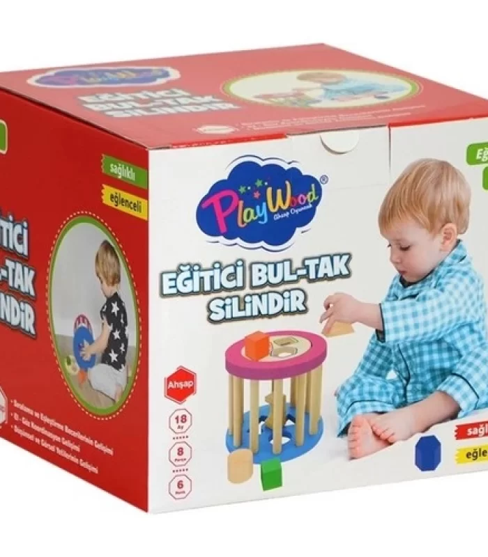 Playwood Ahşap Eğitici Silindir Bultak 374