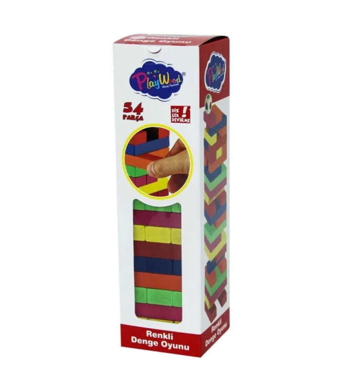 Playwood Ahşap Kutulu Denge Oyunu Renkli 310