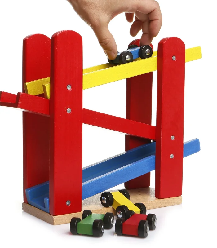 PlayWood Ahşap Otopark 5 Araba İlaveli 382
