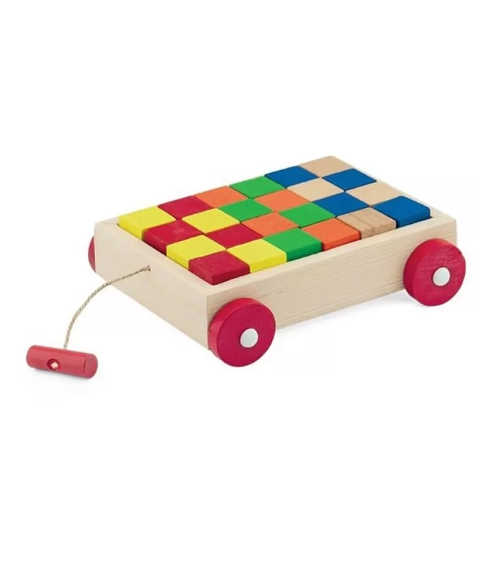 PlayWood Ahşap Renkli Küp Bloklu Araba 312