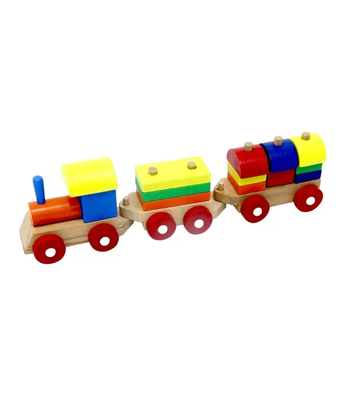 PlayWood Eğitici Ahşap Bloklu Bultak Tren 351