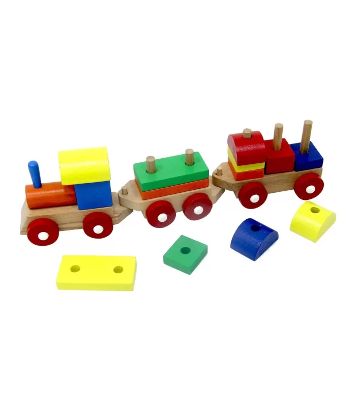 PlayWood Eğitici Ahşap Bloklu Bultak Tren 351