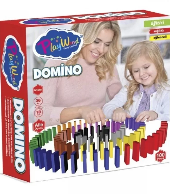 Playwood Kutuda Ahşap Domino Oyunu