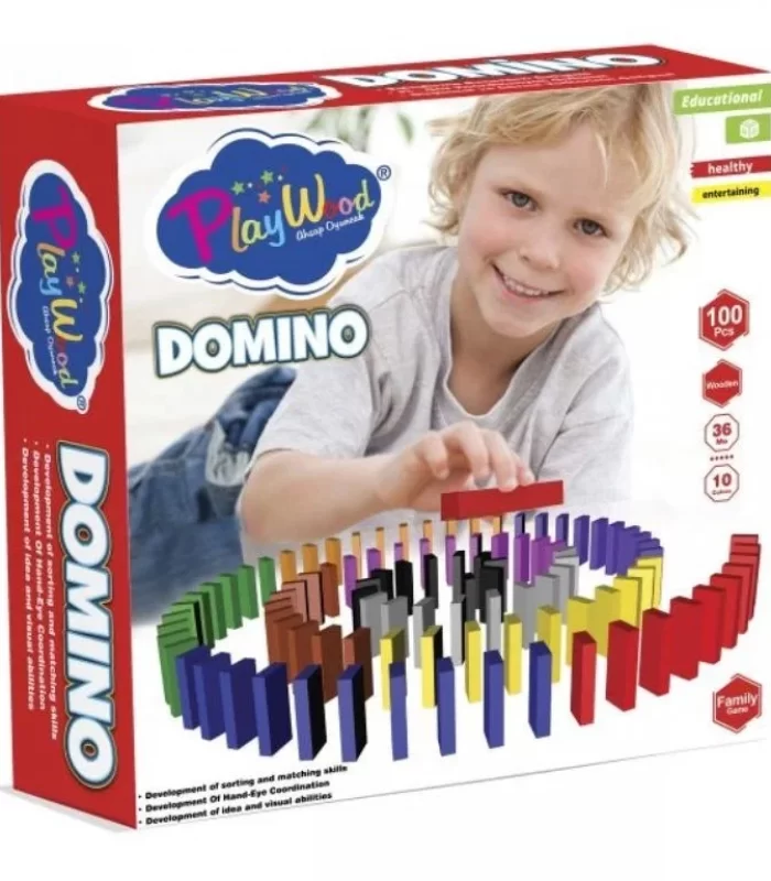 Playwood Kutuda Ahşap Domino Oyunu