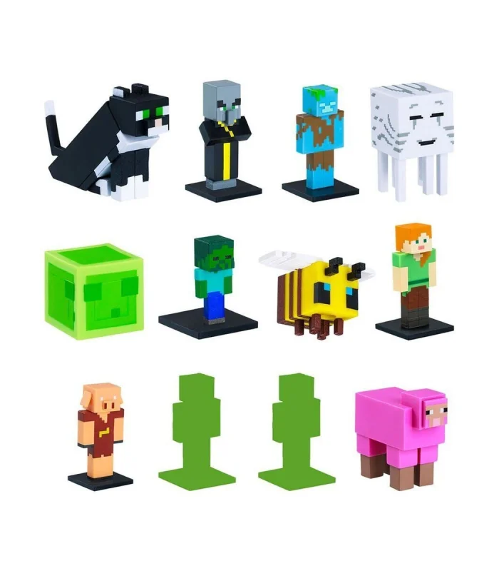 PMI/MC2280 MİNECRAFT 3D TOPPEEZ 12Lİ DELUXE FİGÜR SETİ 2 ASORTİ