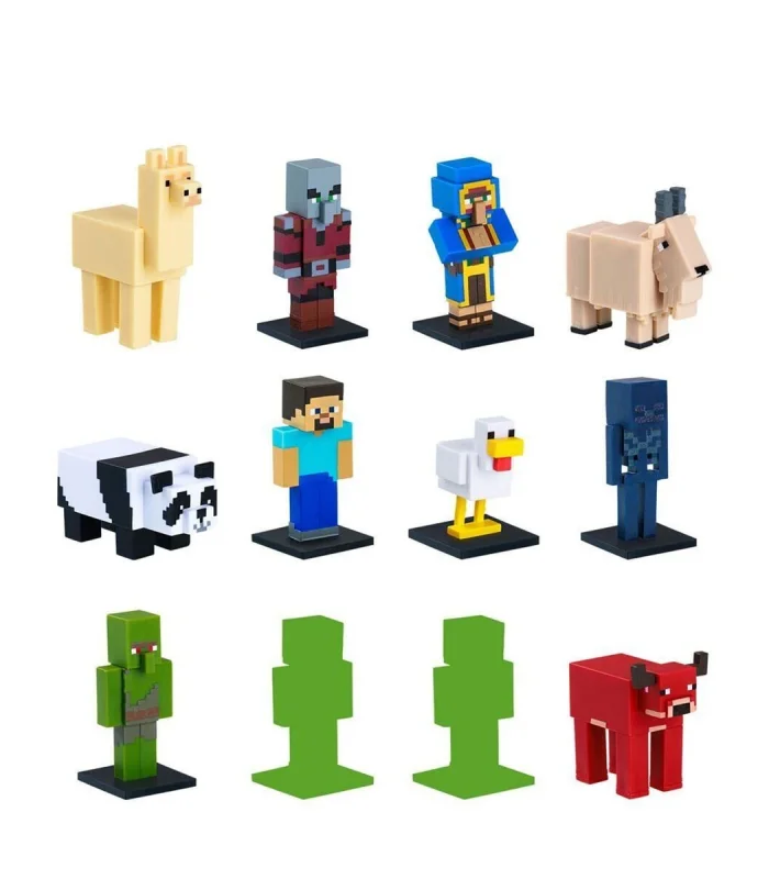 PMI/MC2280 MİNECRAFT 3D TOPPEEZ 12Lİ DELUXE FİGÜR SETİ 2 ASORTİ