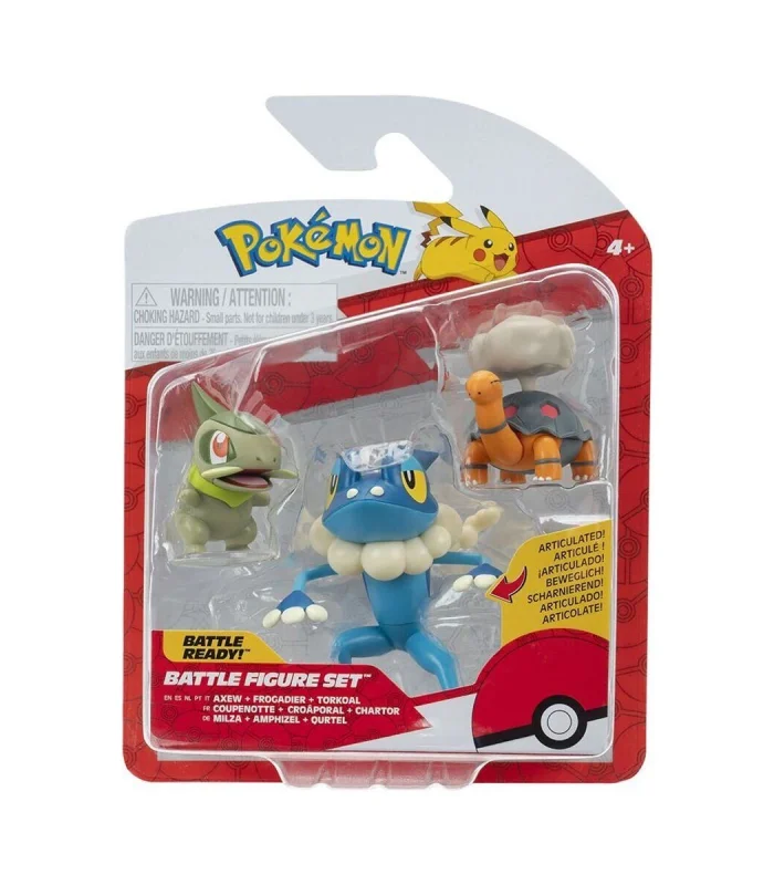POK 95155-D Pokemon Battle 3lü Figür Seti Asorti