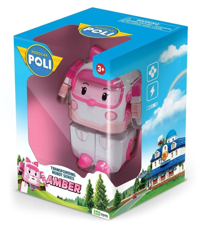 POLI MRT-0651 Robocar Transforming Robot Figür Amber -Necotoys