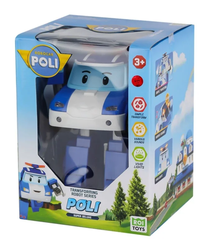 POLI MRT-685 Sesli ve Işıklı Robocar Poli Büyük Transforming Robot Poli