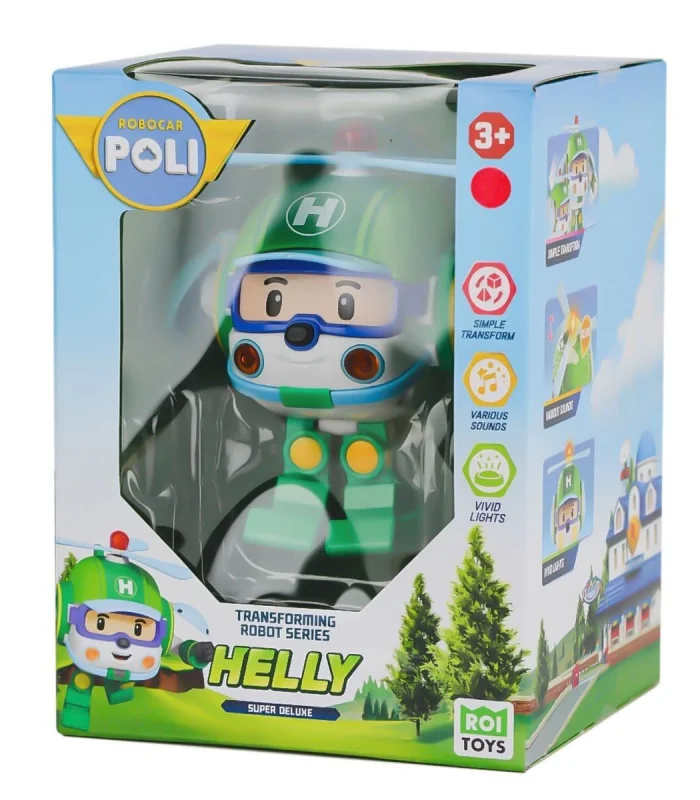 POLI MRT-688 Sesli ve Işıklı Robocar Poli Büyük Transforming Robot Helly -Necotoys