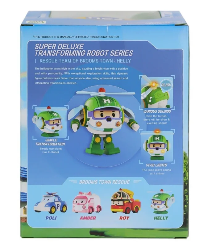 POLI MRT-688 Sesli ve Işıklı Robocar Poli Büyük Transforming Robot Helly -Necotoys