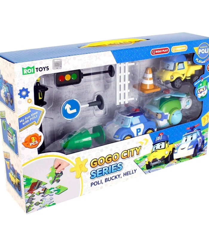 POLI-ZR-912 Robocar Poli Gogo City Seri Poli Burky Helly Oyun Seti