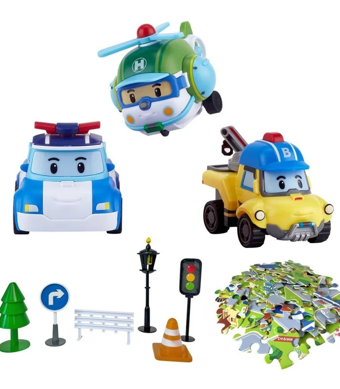 POLI-ZR-912 Robocar Poli Gogo City Seri Poli Burky Helly Oyun Seti