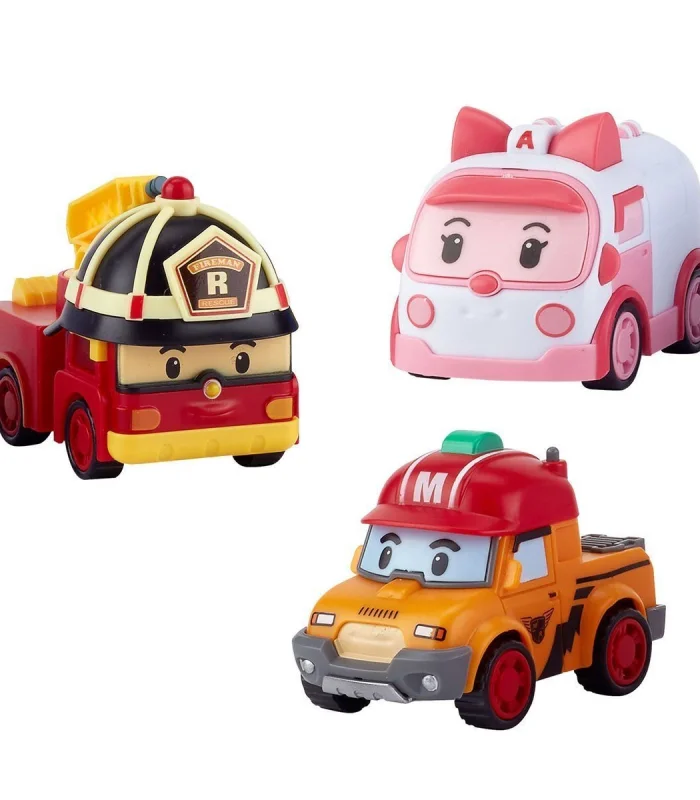 POLI ZR-913 Robocar Poli Gogo City Seri Ambar,Roy,Mark Oyun Seti