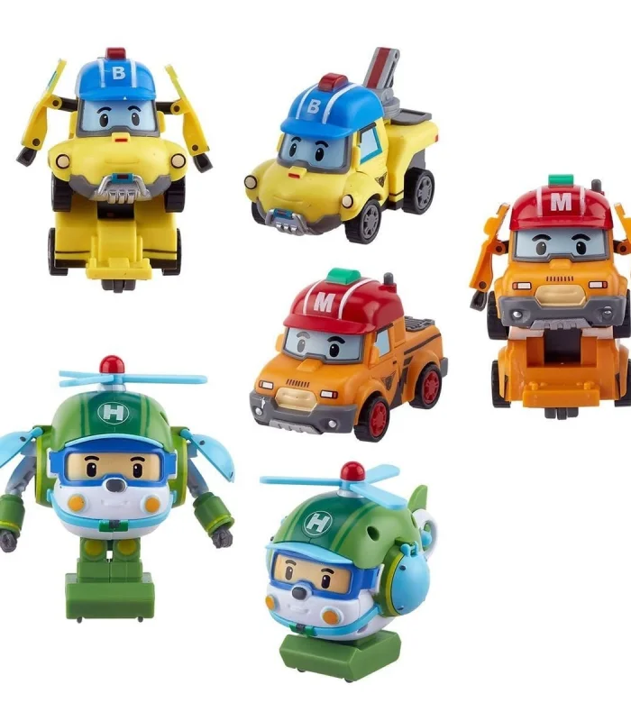 POLI ZR-915 Robocar Poli Quick Transforming Mini Rescue Deluxe Set