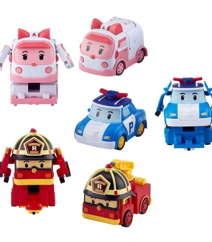 POLI ZR-915 Robocar Poli Quick Transforming Mini Rescue Deluxe Set