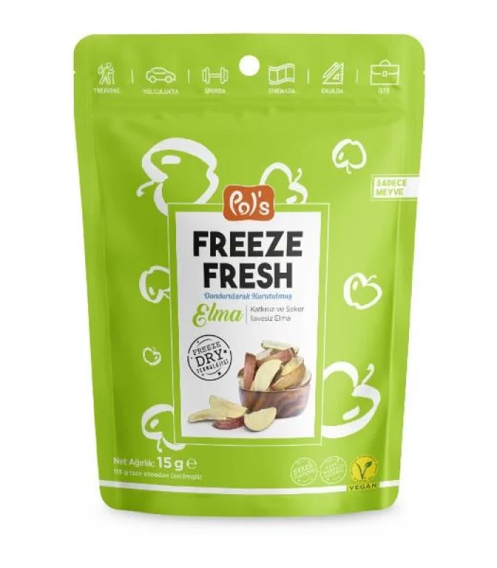 Pol’s Freeze Fresh Dondurularak Kurutulmuş Elma 15 G