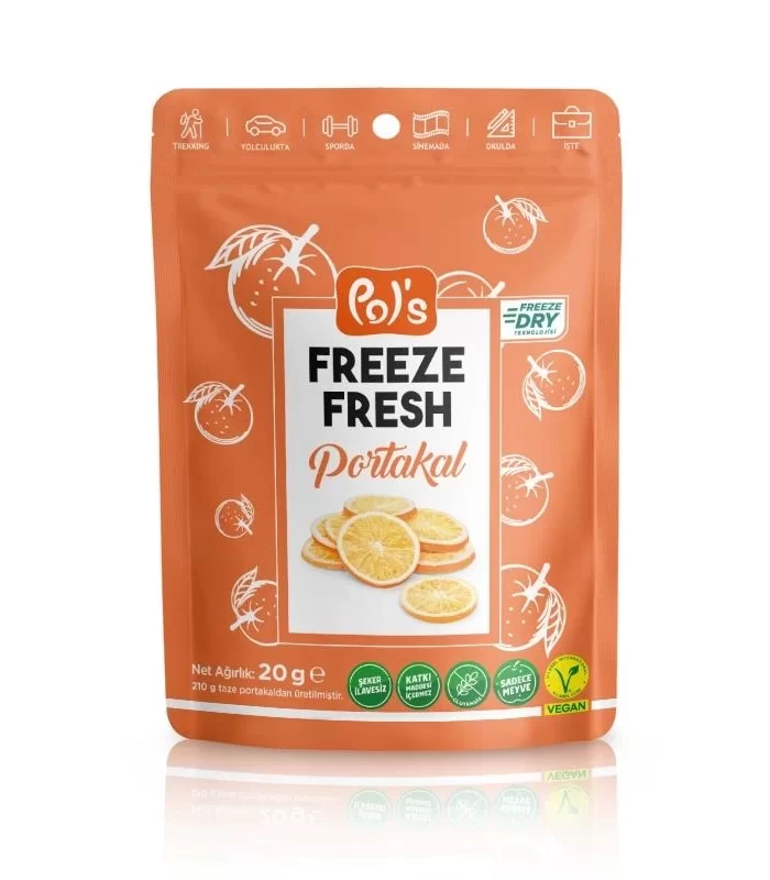 Pol’s Freeze Fresh Dondurularak Kurutulmuş Portakal 20g