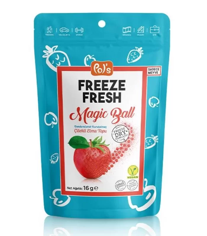 Pol’s Freeze Fresh Magic Ball Çilekli Elma Topu 16 Gr