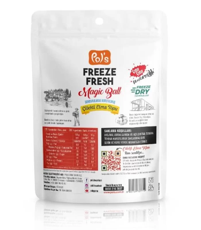 Pol’s Freeze Fresh Magic Ball Çilekli Elma Topu 16 Gr