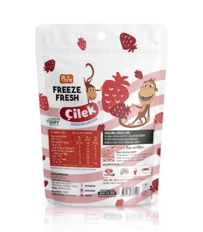 Pol’s Kukuli Freeze Fresh Bütün Çilek 15 Gr