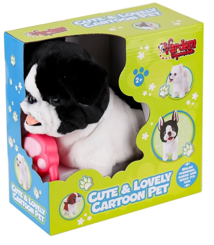 PR66308-25T Tasmalı Yürüyen Peluş Fransız Köpeği