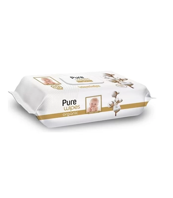 Pure Baby Organic Pamuk Islak Havlu Mendil 90 Yaprak