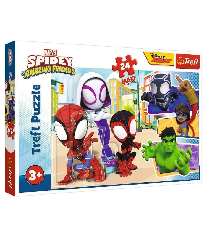 PUZZLE-14348 Maxi Spidey And His 24 Parça Çocuk Puzzle -Vardem