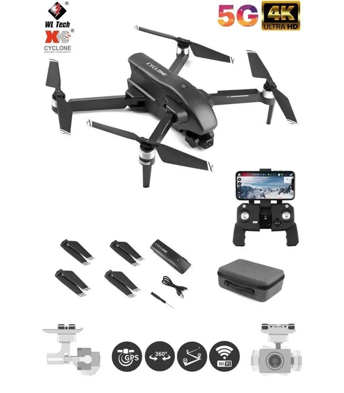 Q868 Wltoys Drone 3 Km Menzil 4K  Full HD -Gepettoys