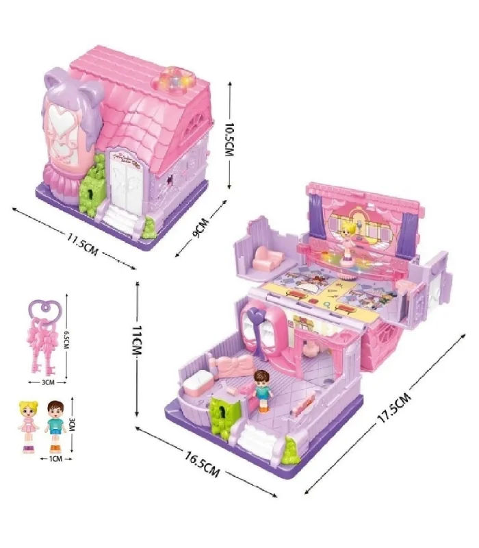 QF2910-11-12-13-14-15 Işıklı Müzikli Aksesuarlı Ev Serisi Açılıp-Katlanır