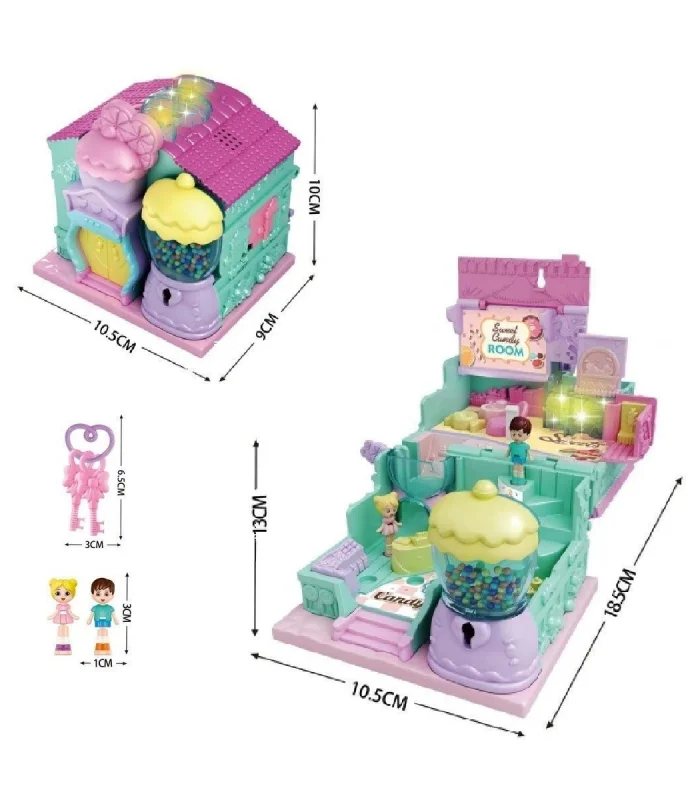 QF2910-11-12-13-14-15 Işıklı Müzikli Aksesuarlı Ev Serisi Açılıp-Katlanır