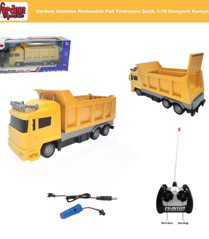 RG-618-6A-7A UK FF ŞARJLI 1 16 KAMYON DAMPERLİ