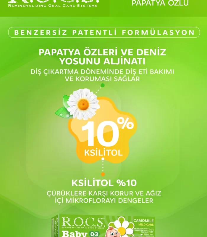 R.O.C.S.Baby Diş Macunu 0-3 Yaş 35 ml Papatya