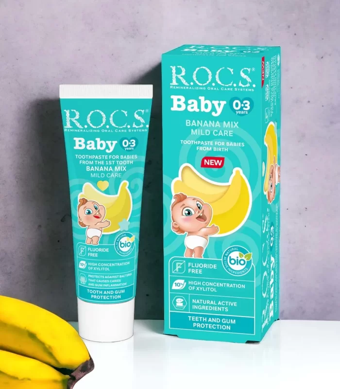 R.O.C.S.Bebek Diş Macunu Muz Püresi Tadında 0-3 Yaş 45 Gr