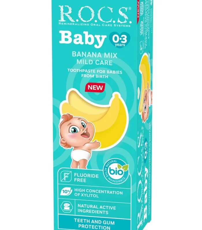 R.O.C.S.Bebek Diş Macunu Muz Püresi Tadında 0-3 Yaş 45 Gr
