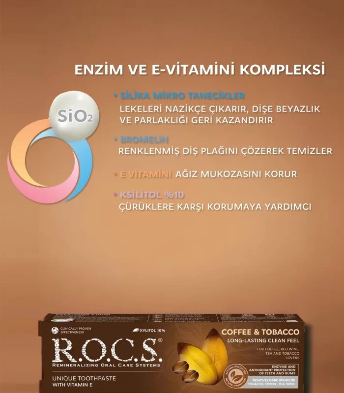 R.O.C.S.Kahve ve Tütün Lekelerine Karşı Diş Macunu 60ml