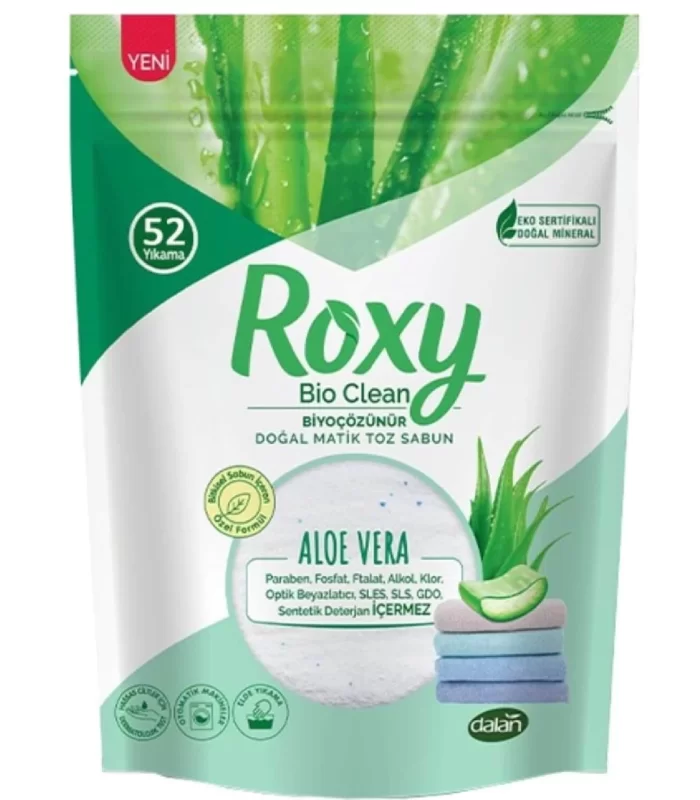 Roxy Bio Clean Doğal Matik Toz Sabun Aloe Vera 1600 Gr