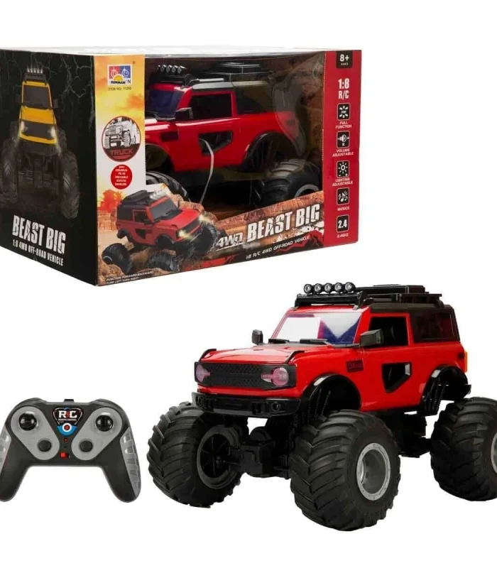 S01005090 -SUN-RST-R/C ARABA1/8 PFF-ROAD F/F SES/IŞIK 3.7V.USB 2.4GHZ.2R.