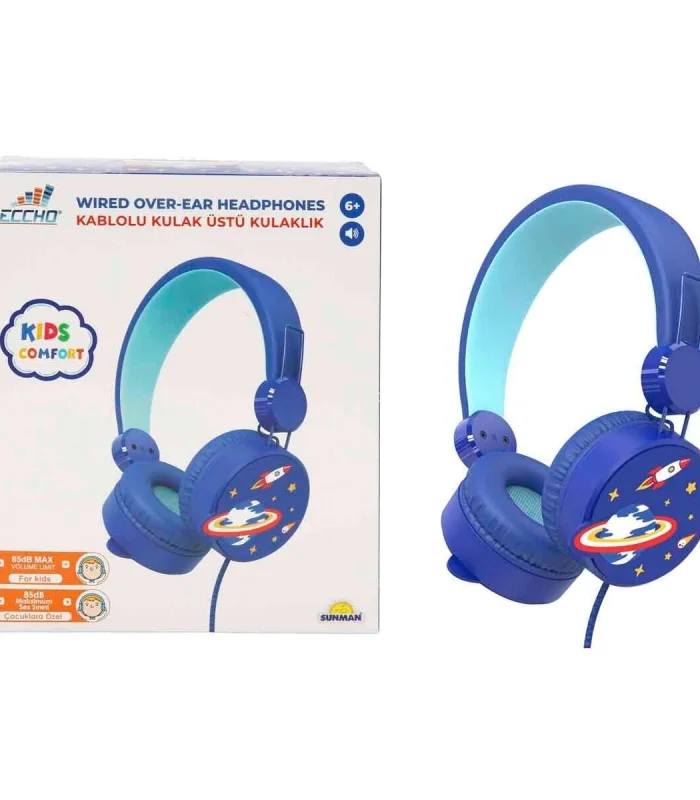 S02002604 -SUN-GLE-ECH-KULAKLIK MİKROFONLU KABLOLU UZAY RESİMLİ MV.