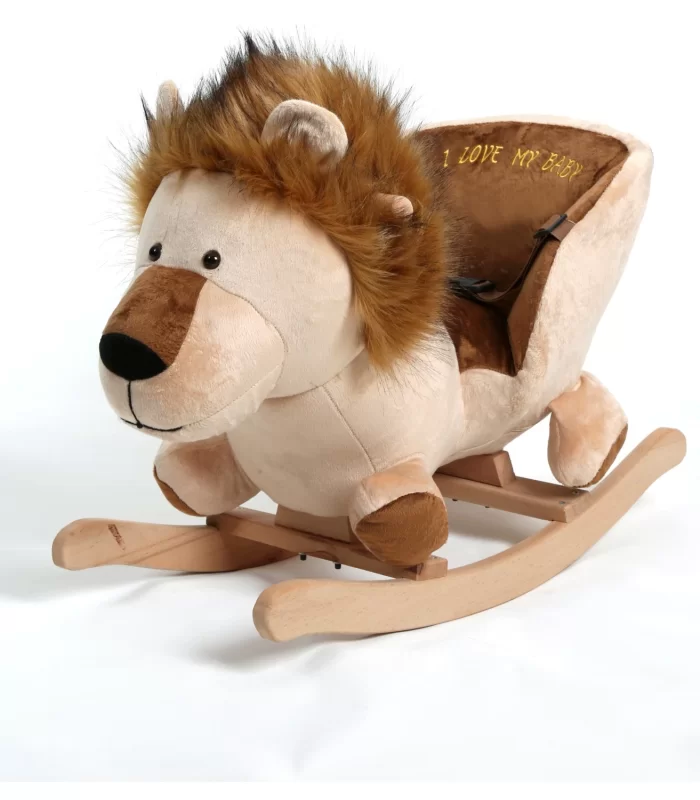 Safeline Bebe Peluş Ahşap Sallanır Oyuncak Aslan