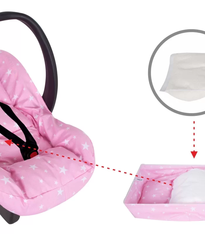 Sevi Bebe Bel Destekli Ana Kucağı Örtüsü ART-61 Pembe Yıldız