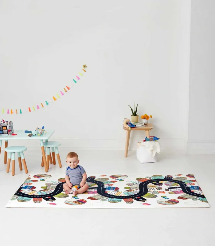 Skip Hop Çift Taraflı Oyun Halısı Oyun Matı Köy