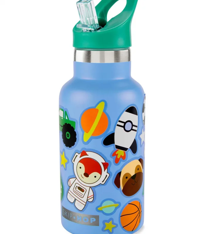 Skip Hop Spark Style Paslanmaz Çelik Suluk Mavi
